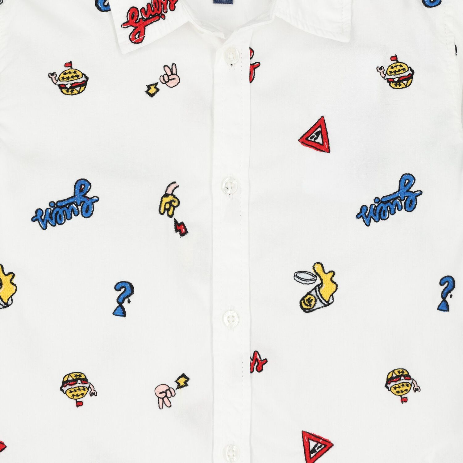 Boys White Logo Shirt, 1, hi-res image number null