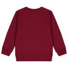 Girls Burgundy Logo Sweatshirt, 1, hi-res