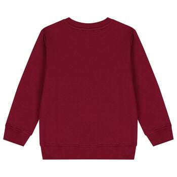 Girls Burgundy Logo Sweatshirt