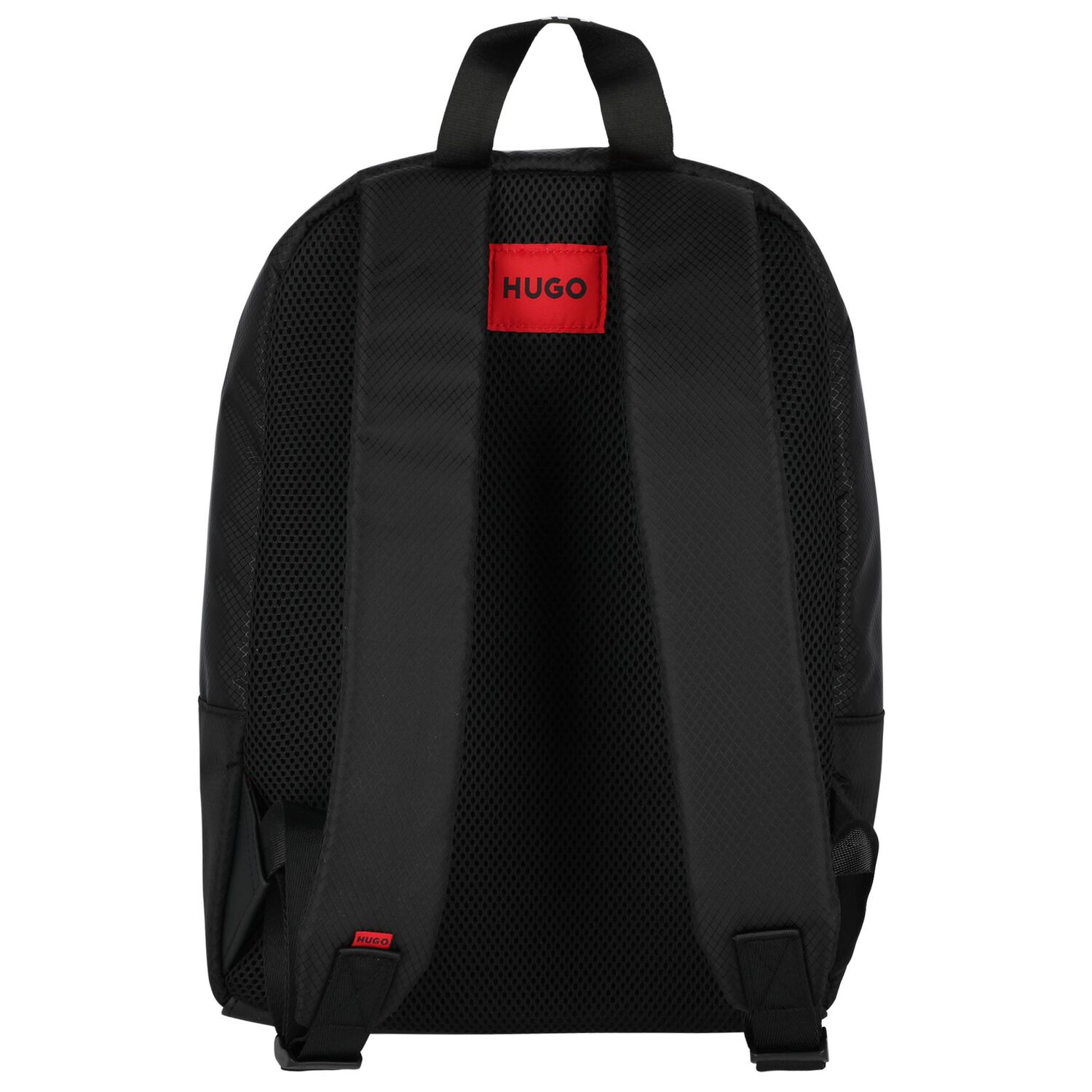 Boys Black Logo Backpack, 1, hi-res