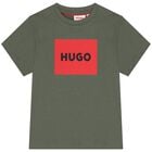 Boys Green Logo T-Shirt , 4, hi-res