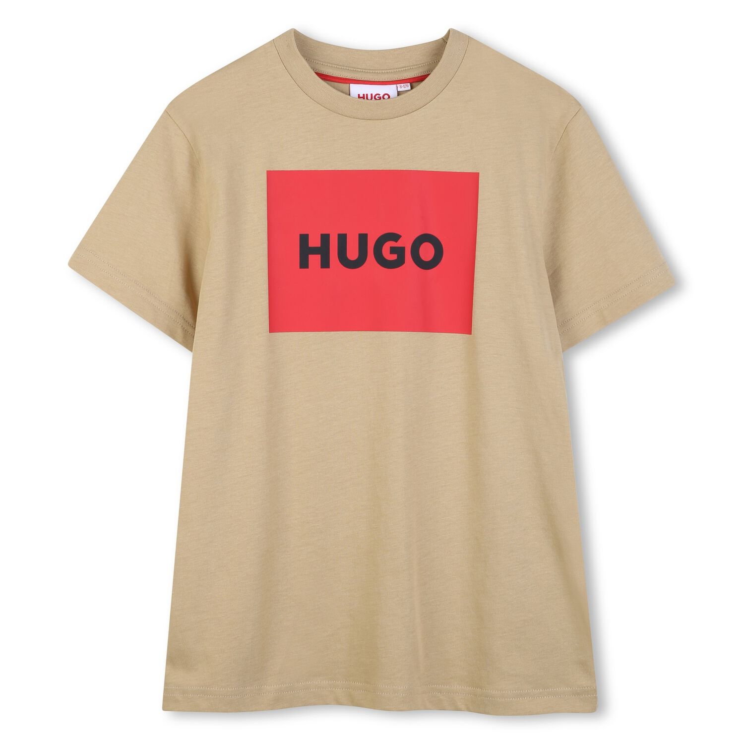Boys Beige Logo T-Shirt , 6, hi-res