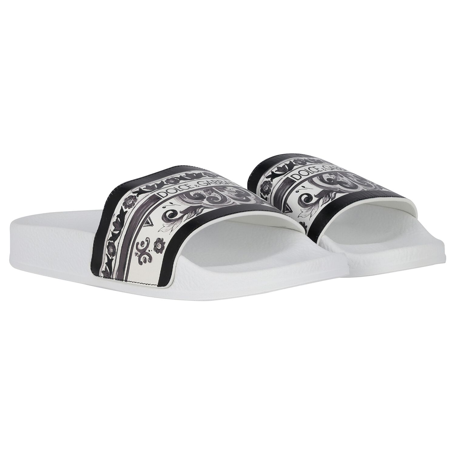 Boys White & Black Majolica Sliders, 1, hi-res