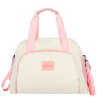 Baby Girls Ivory & Pink Sherpa Fleece Changing Bag, 1, hi-res