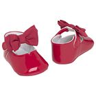 Baby Girls Red Bow Pre Walker Shoes, 2, hi-res