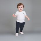 بنطلون أولاد بالشعار باللون الكحلي, 1, hi-res