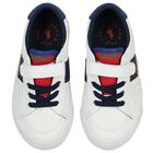 Younger Boys White Logo Trainers, 1, hi-res