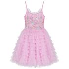 Girls Purple Embellished Tulle Dress, 1, hi-res
