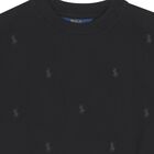 Boys Black Logo Sweatshirt, 1, hi-res