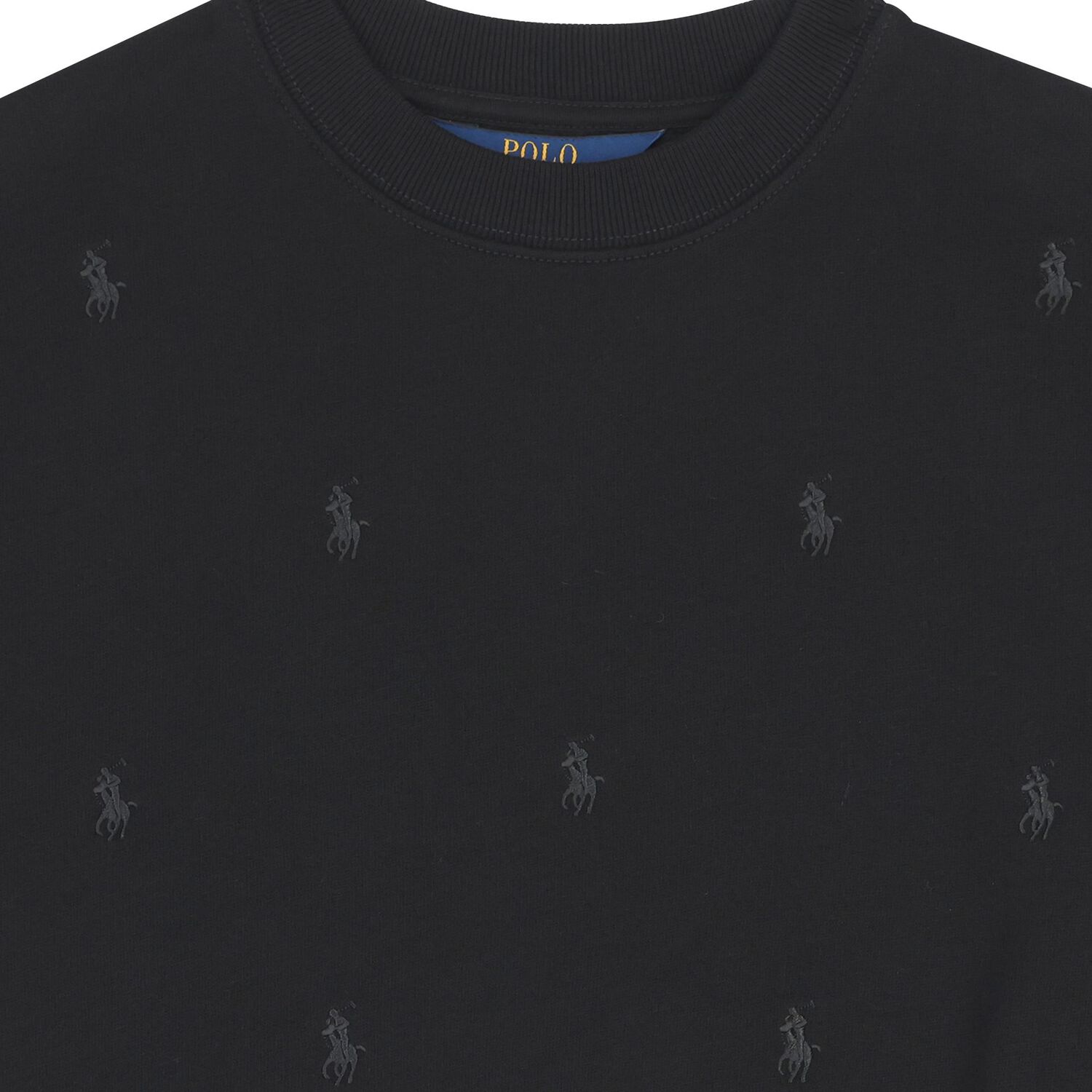 Boys Black Logo Sweatshirt, 1, hi-res image number null