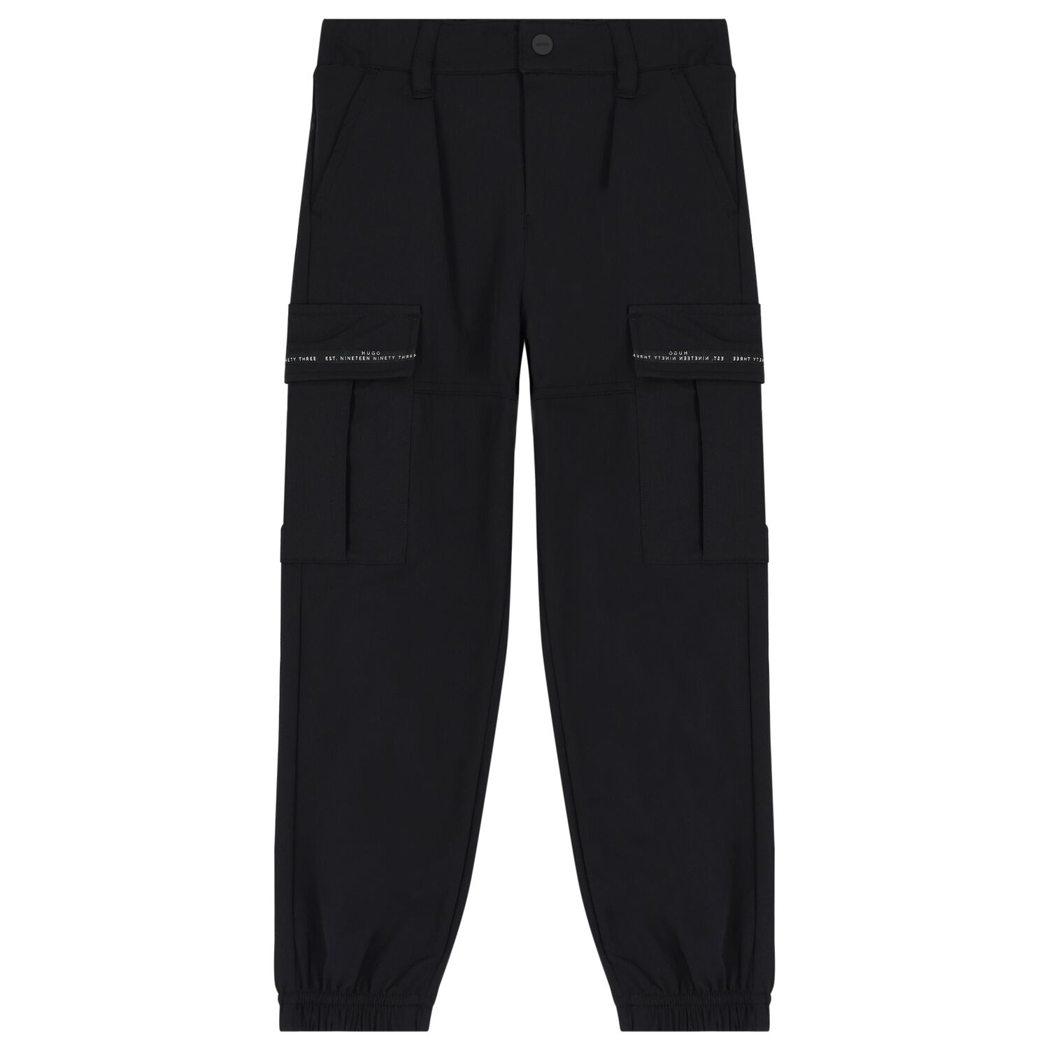 Boys Black Logo Trousers, 1, hi-res image number null