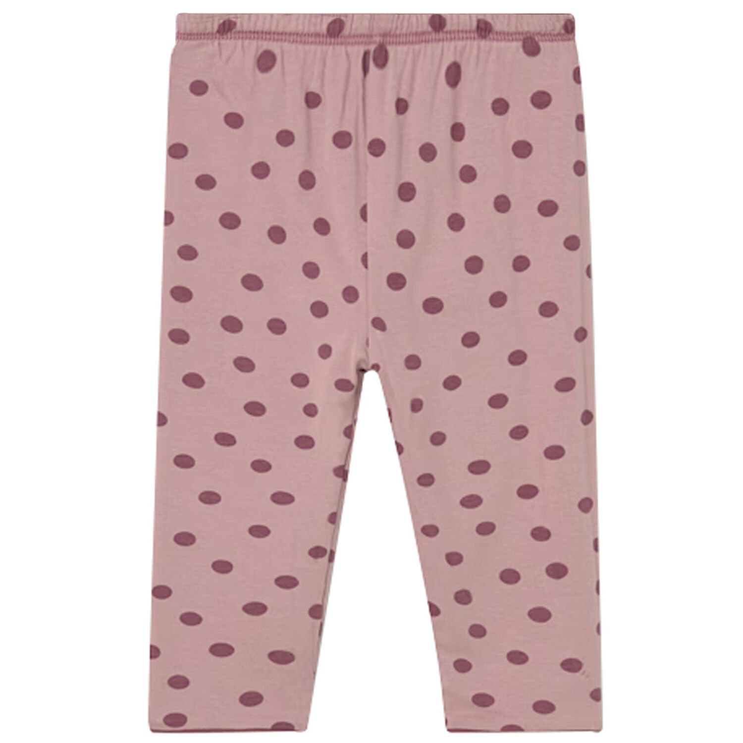 Younger Girls Pink Polka Dots Reversible Leggings, 1, hi-res