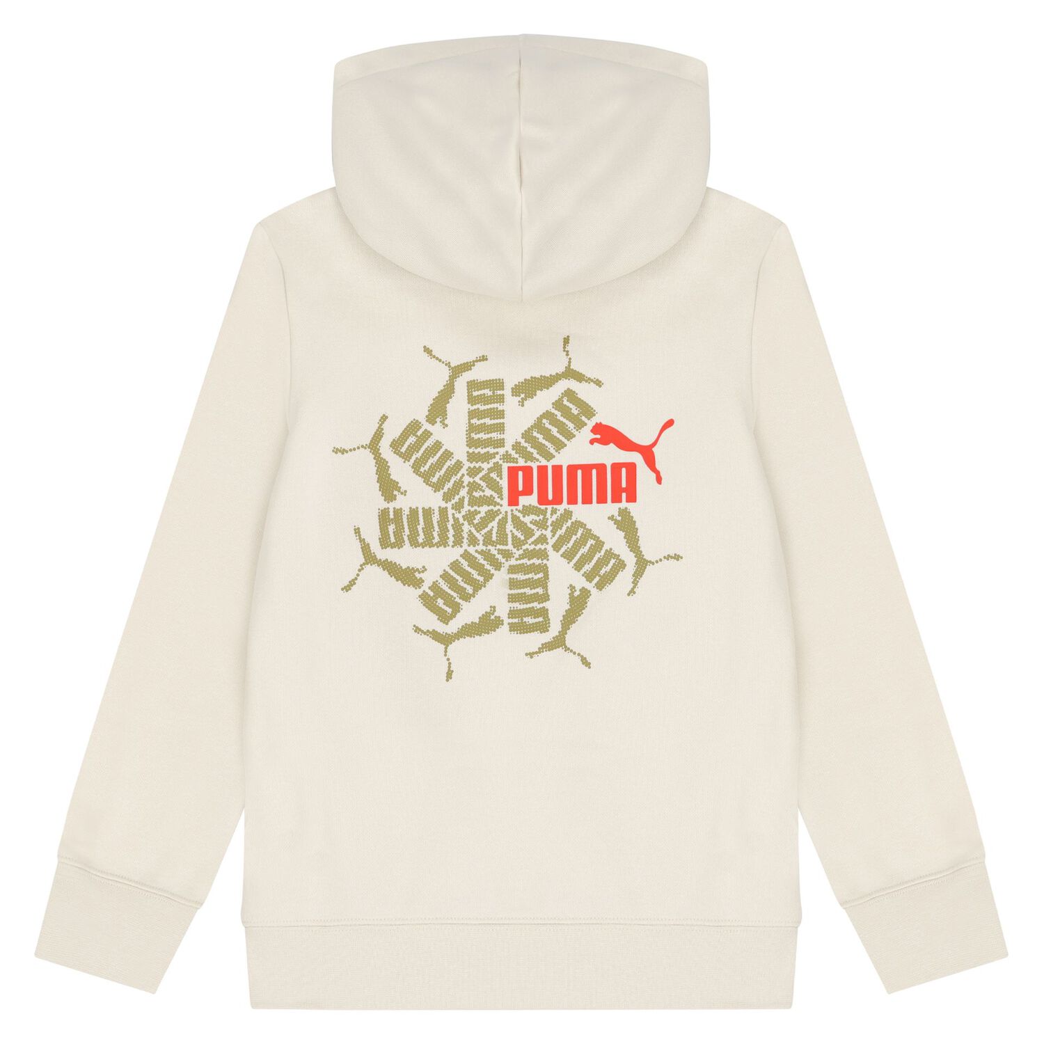 Boys Beige Logo Hooded Top, 2, hi-res