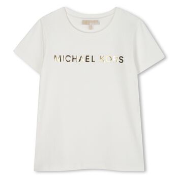 Girls White Logo T-Shirt