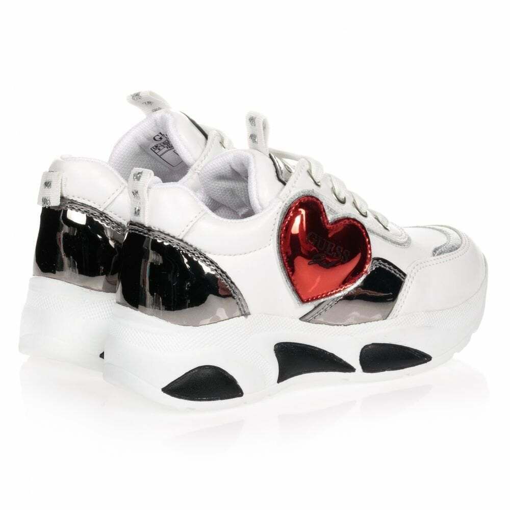 Girls white chunky trainers clearance