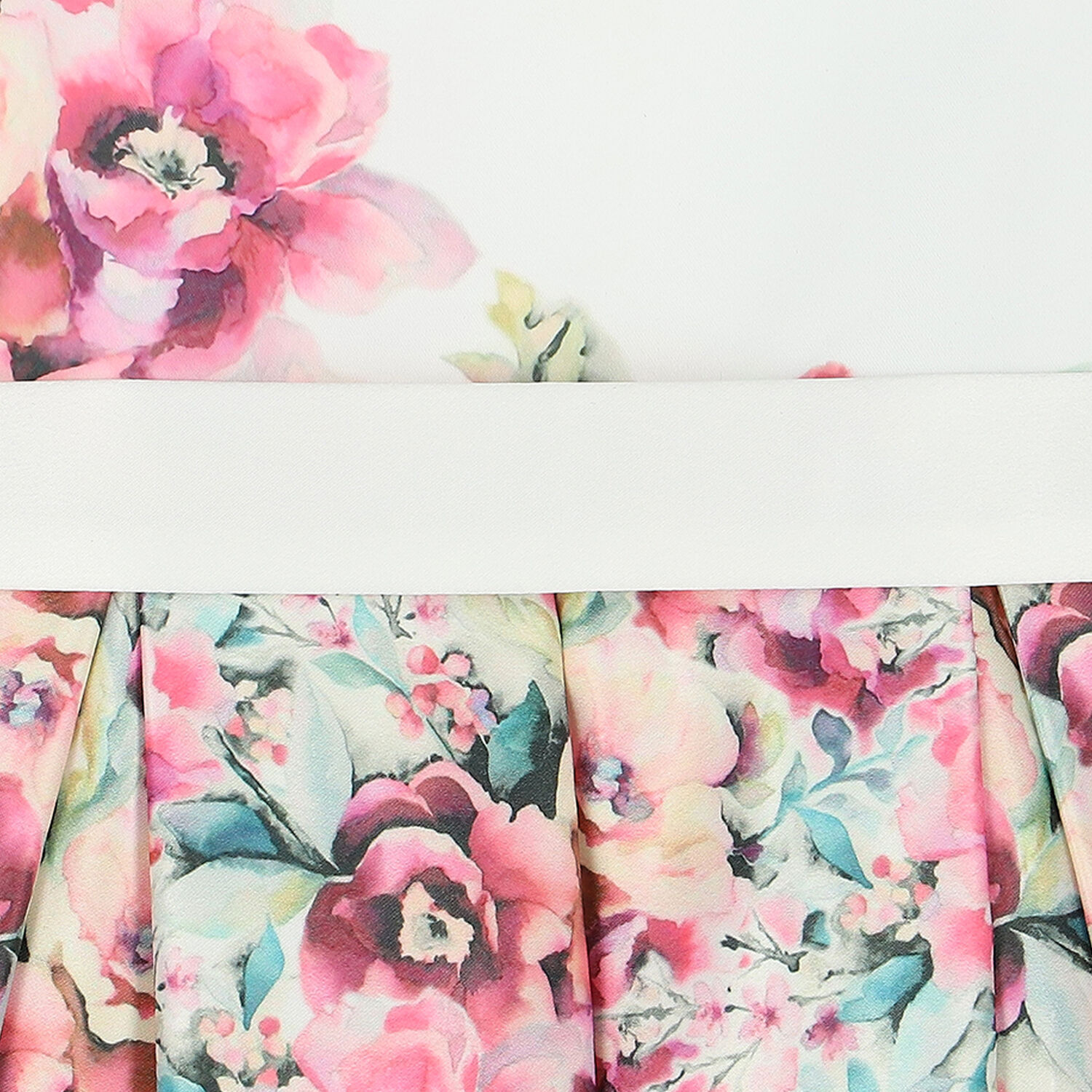 Girls Ivory Floral Dress, 1, hi-res image number null