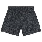 Boys Black Logo Swim Shorts, 1, hi-res