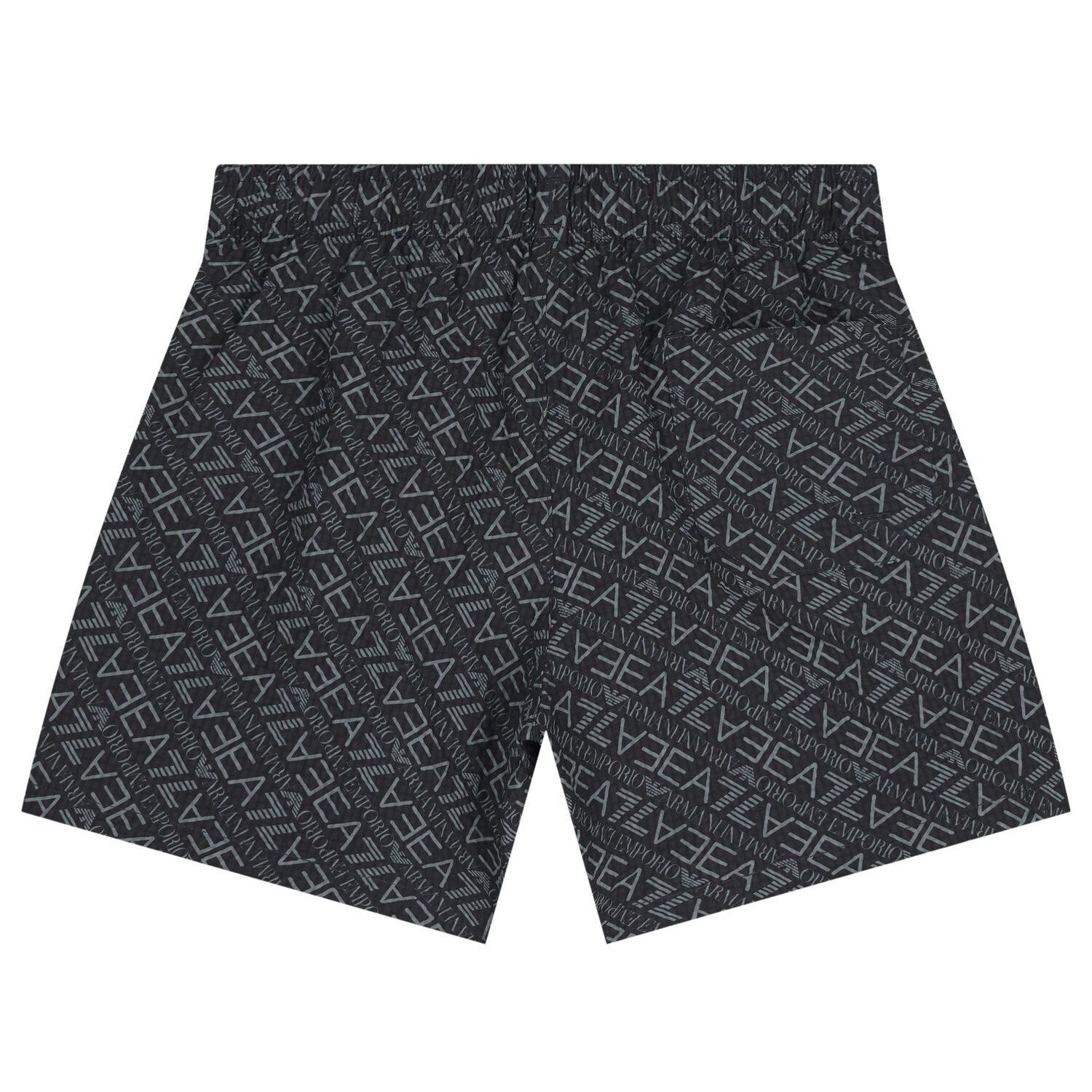 Boys Black Logo Swim Shorts, 1, hi-res