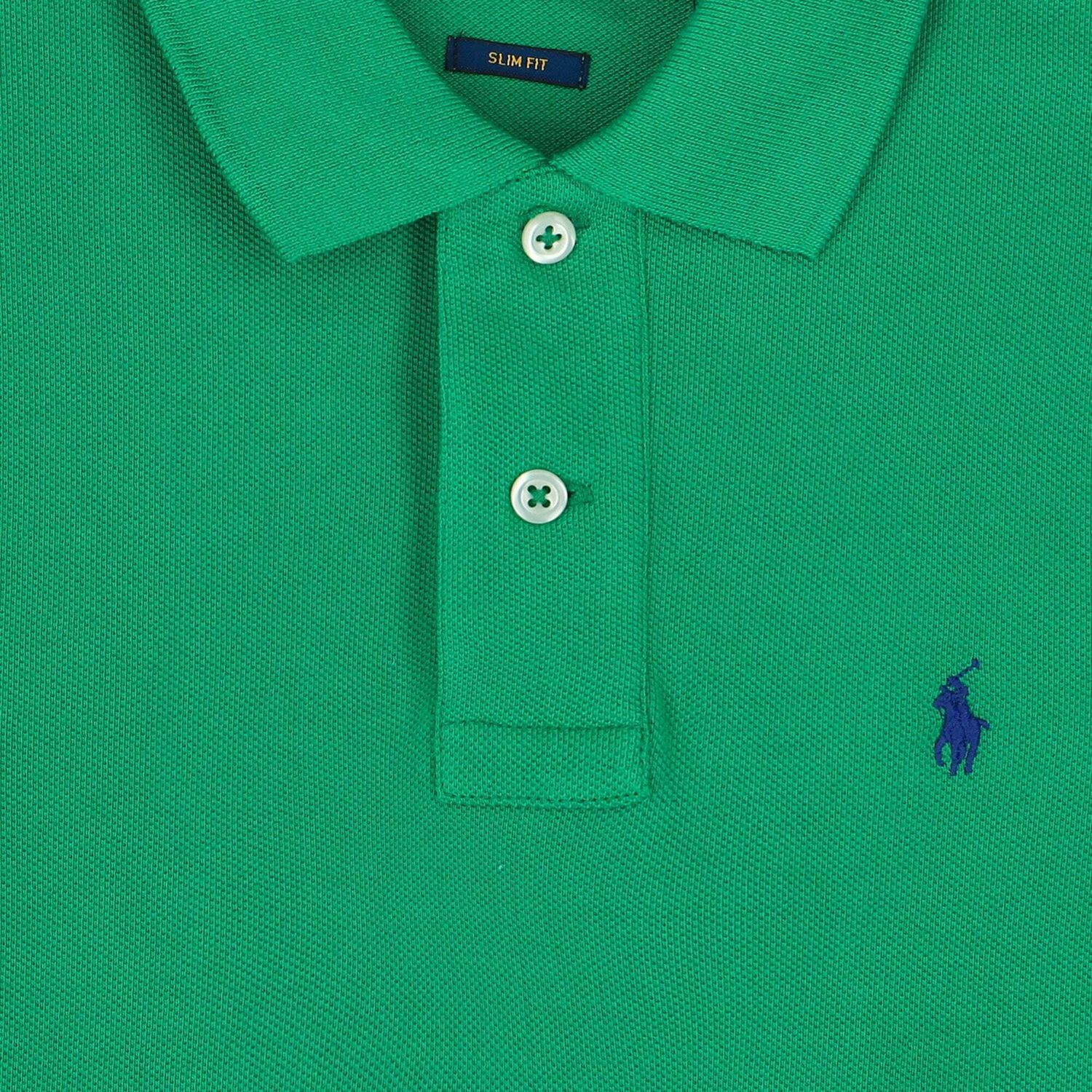 Older Boys Green Logo Polo Shirt, 12, hi-res