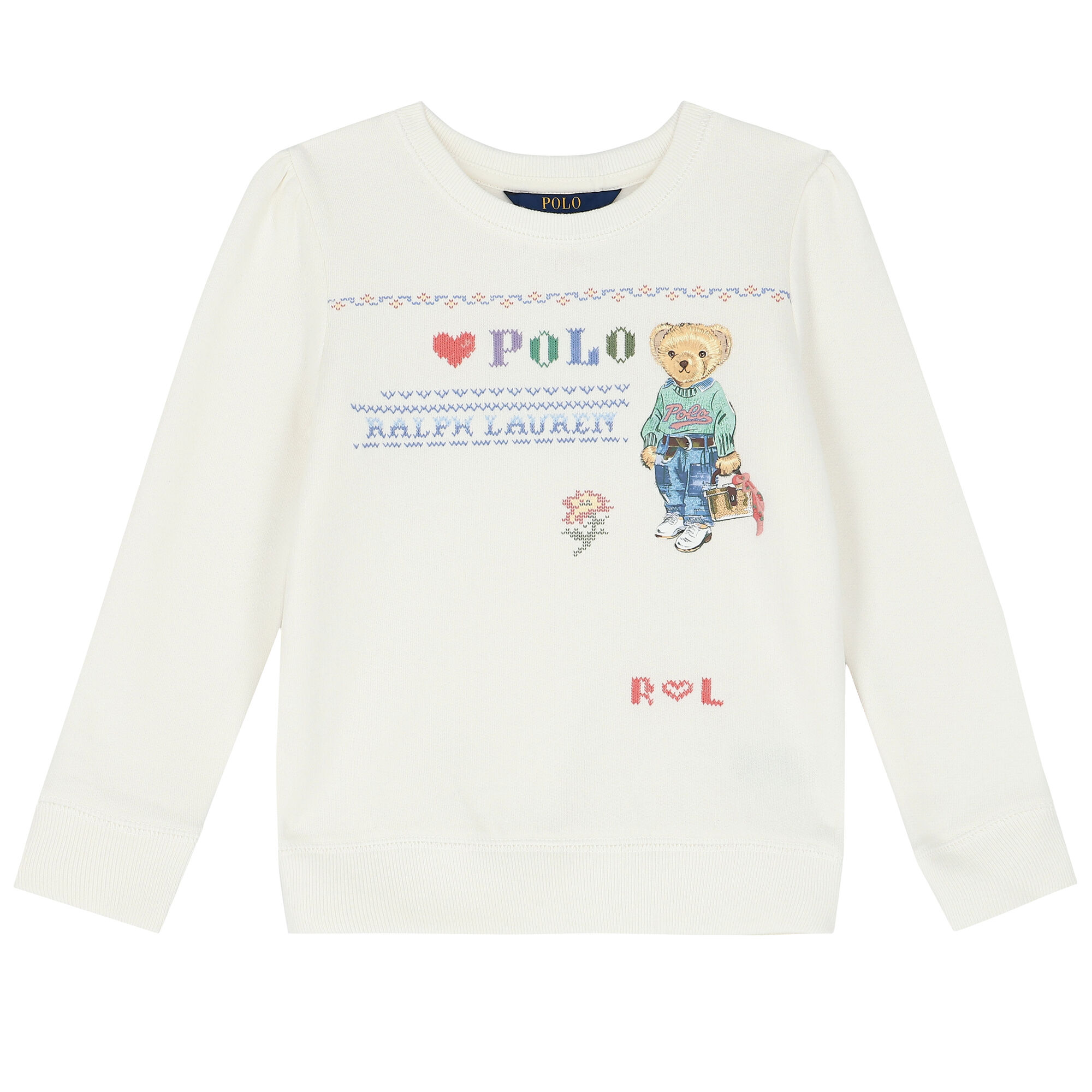 White new arrivals bear sweatshirt