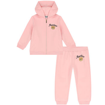 Pink Teddy Bear Logo Tracksuit