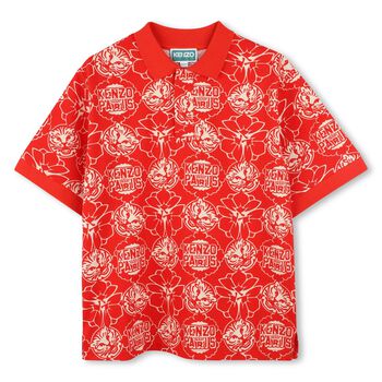 Boys Red Logo Polo Shirt