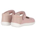 Younger Girls Pink Faux Leather Shoes, 2, hi-res
