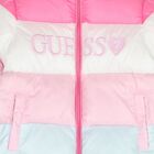 Girls Pink Logo Padded Puffer Jacket, 1, hi-res