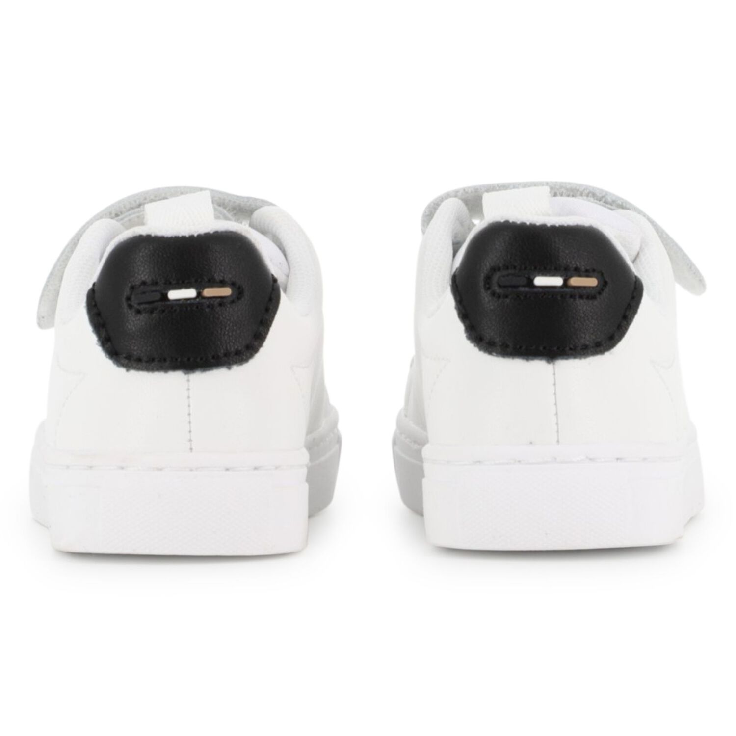 Boys White Logo Trainers, 2, hi-res