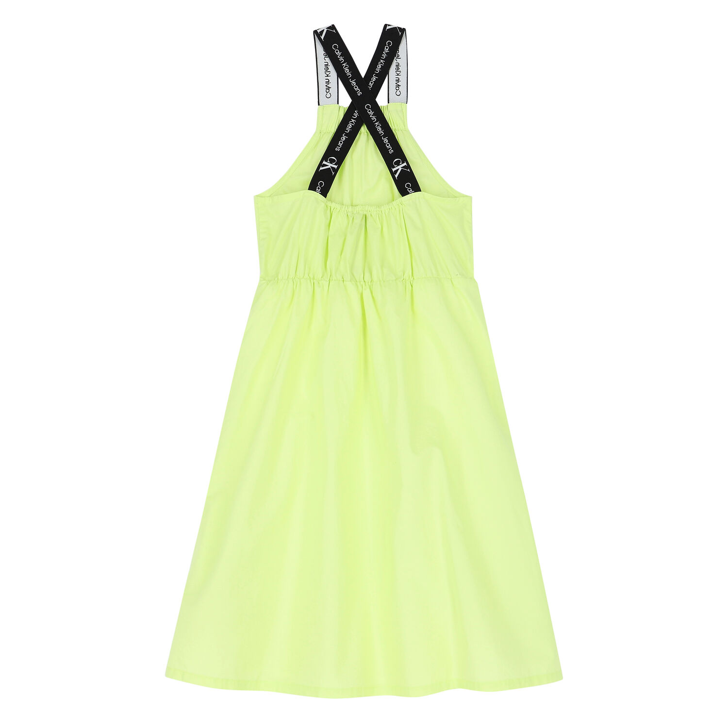 Girls Green Tape Logo Dress, 2, hi-res image number null