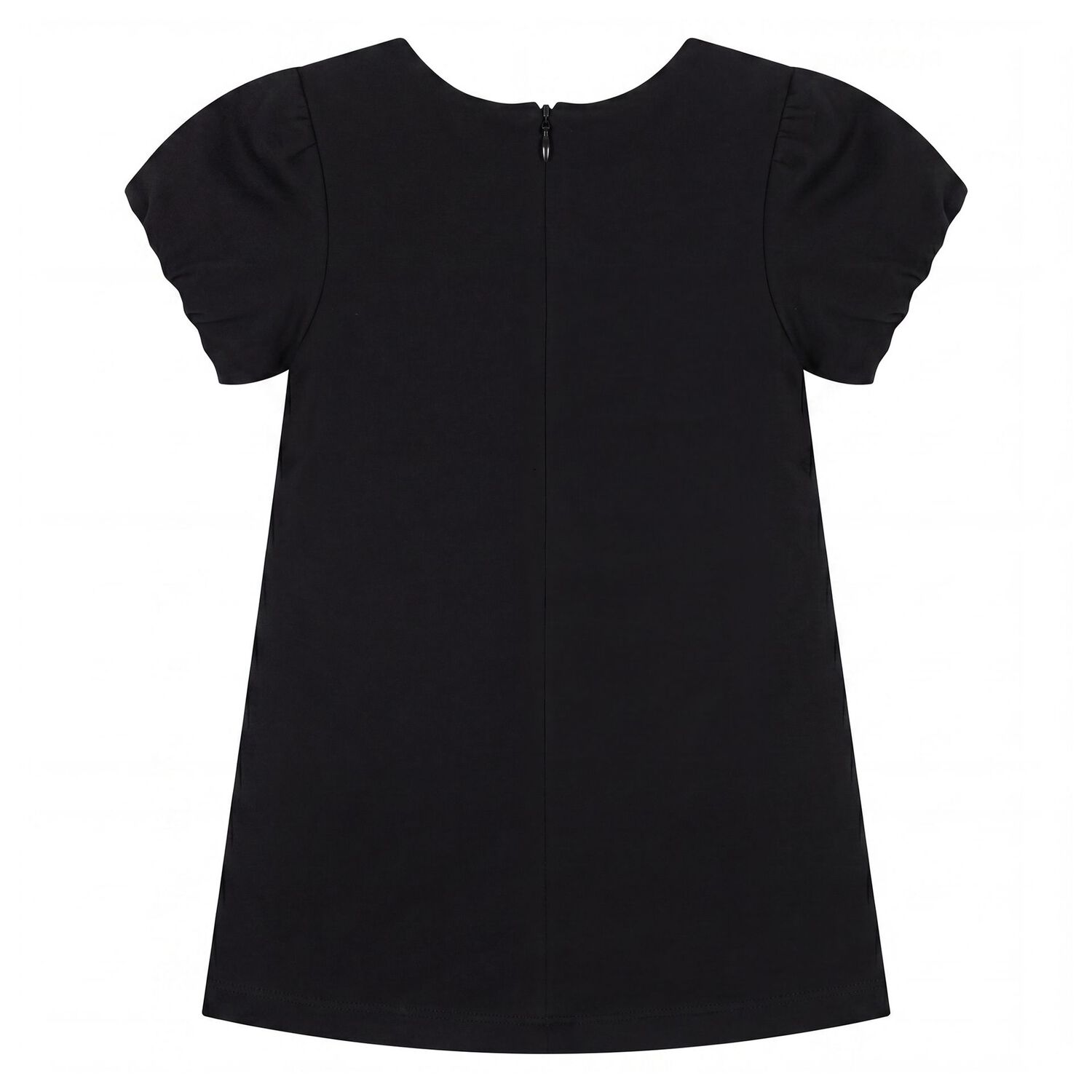 Younger Girls Black Bag Dress, 1, hi-res