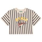 Girls Ivory & Black Tiger Logo T-Shirt, 1, hi-res