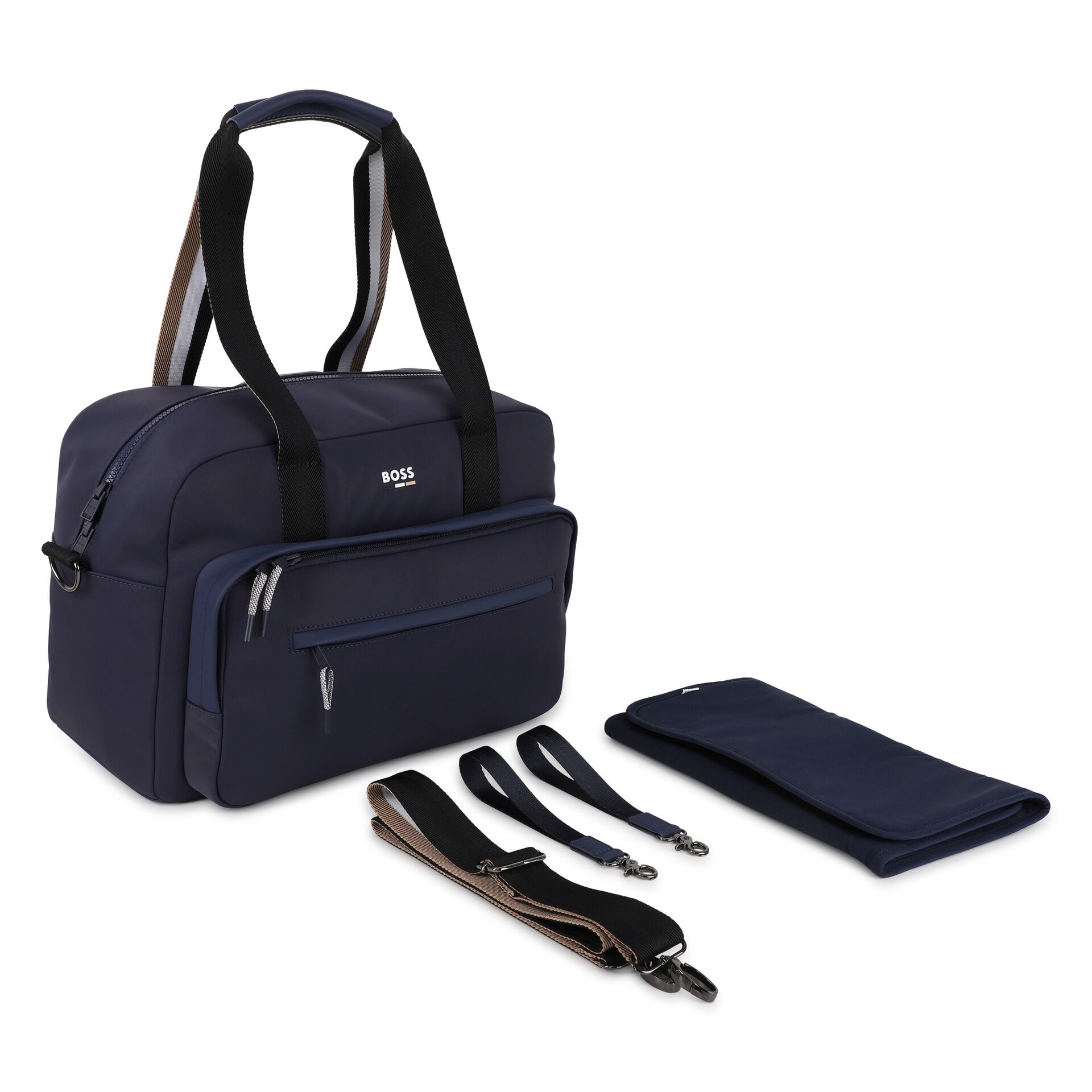 BOSS Navy Blue Logo Baby Changing Bag | Junior Couture USA