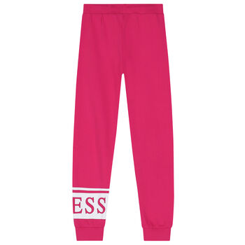 Girls Pink Logo Joggers