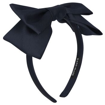 Girls Navy Blue Bow Headband