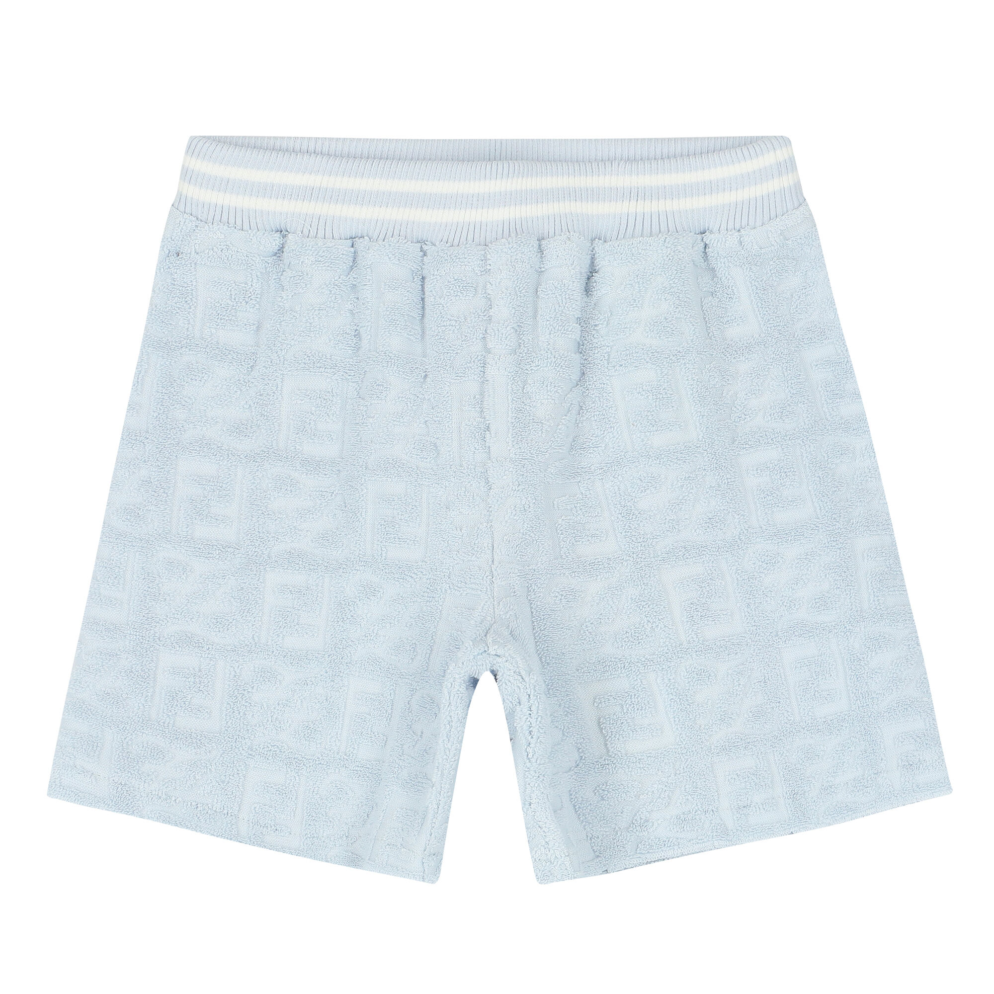 Fendi Baby Boys Blue FF Logo Shorts Junior Couture