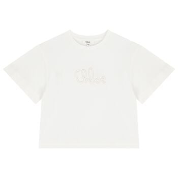 Girls Ivory Logo T-Shirt