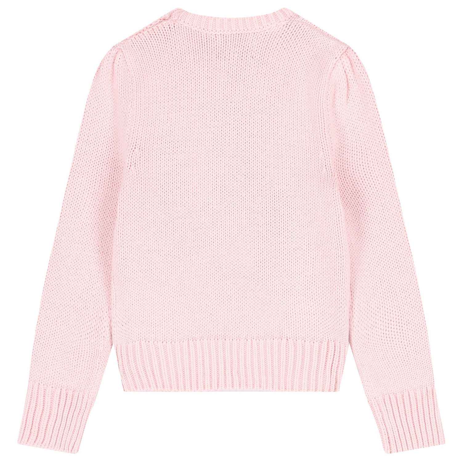 Girls Pink Logo Knitted Jumper, 1, hi-res image number null