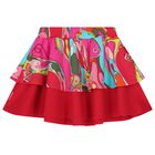 Girls Pink & Red Orchidee Skirt, 1, hi-res