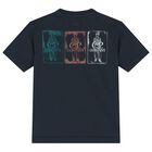 Boys Navy Blue Logo Shorts Set, 1, hi-res