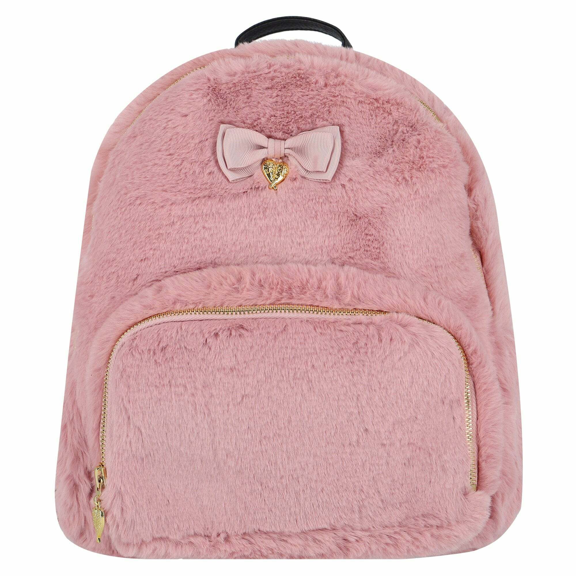Pink fluffy store backpack