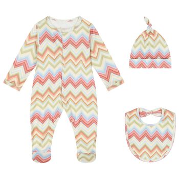 Multi-Coloured Zig Zag Babygrow Set