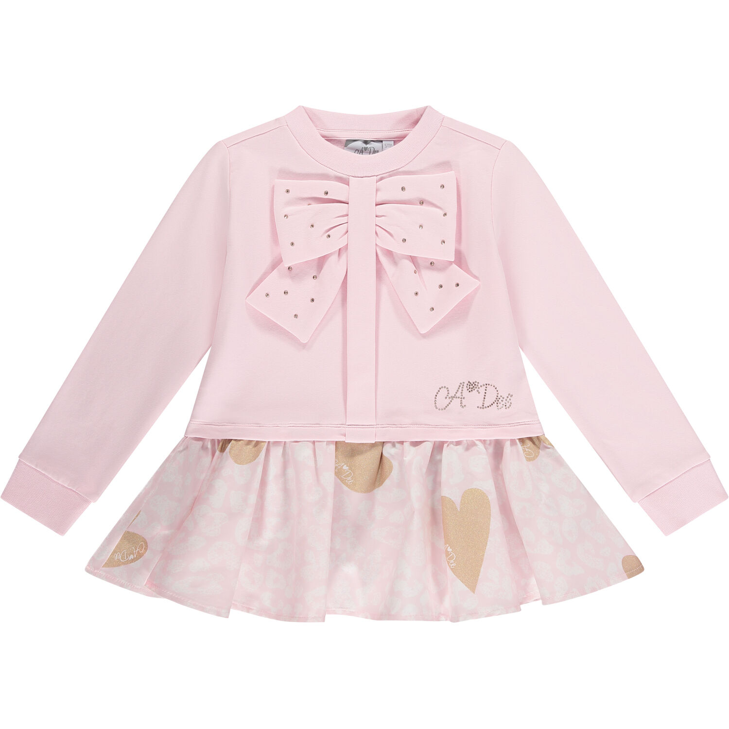 Girls Pink Bow Leggings Set, 1, hi-res