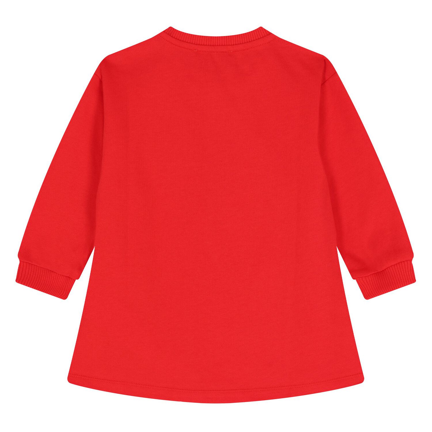 Younger Girls Red Teddy Bear Logo Dress, 3, hi-res