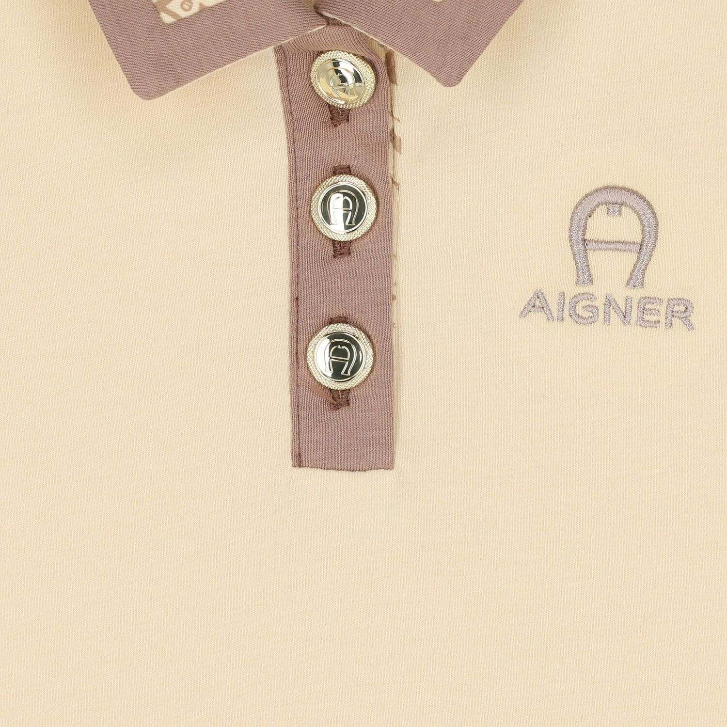 Younger Girls Beige Logo Polo Dress, 2, hi-res