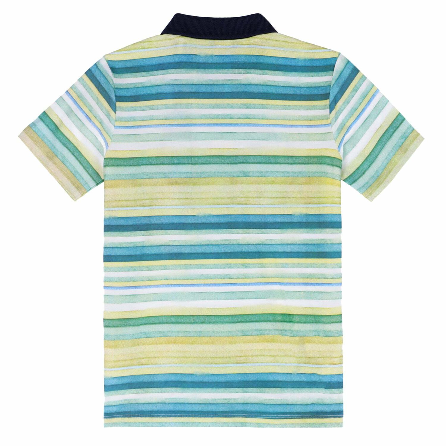 Boys Striped Cotton Logo Polo Shirt, 1, hi-res