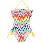 Girls Multi-Colored Zigzag Swimsuit, 1, hi-res