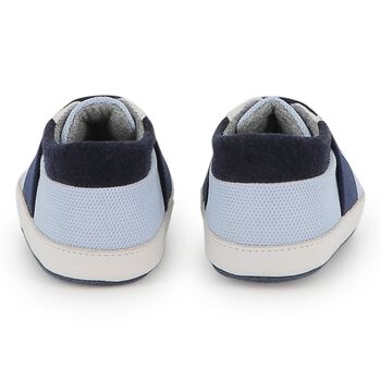 Baby Boys Blue Logo Canvas Pre Walker Shoes