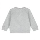 Younger Boys Grey Logo Sweatshirt, 1, hi-res