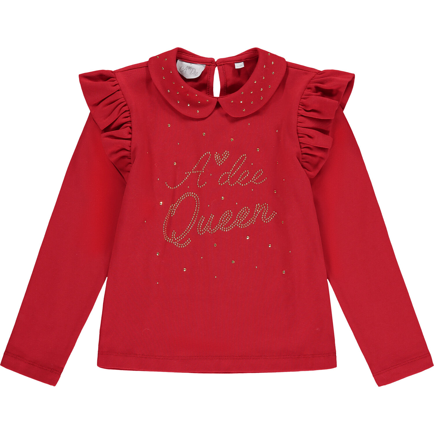 Girls Red & Ivory Crown Skirt Set, 1, hi-res image number null